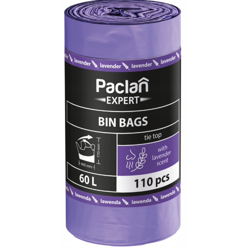 TEMU Sacs poubelles parfumés à la , 60 L, lot de 110 – Paclan
