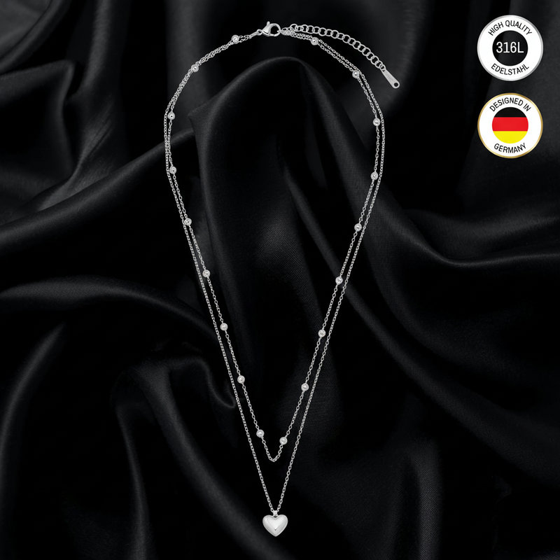 Ladies' Necklace - Silver-colored - Layering - Waterproof