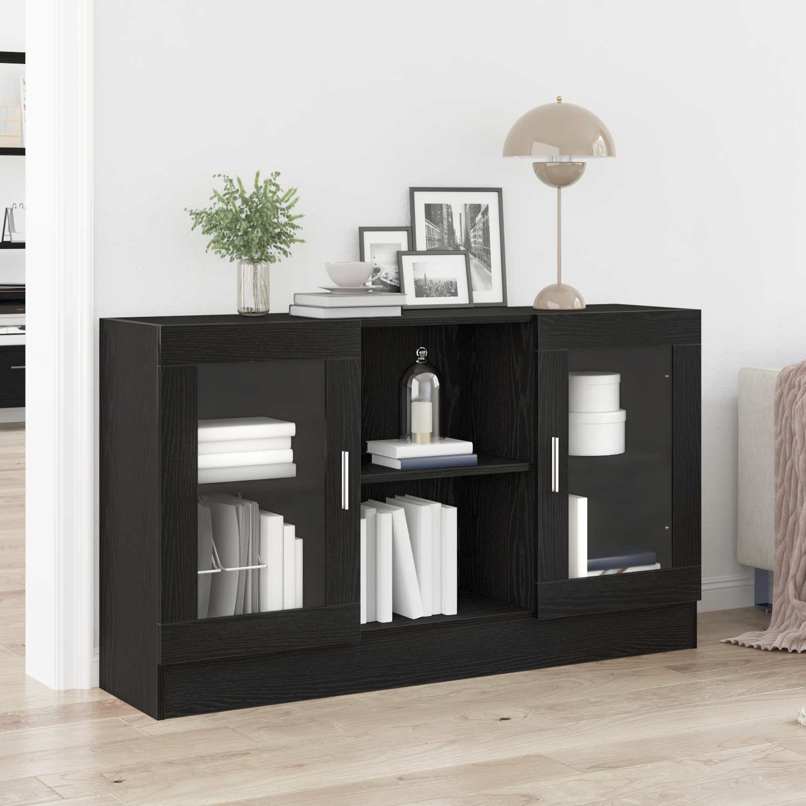Sideboard Look 120 X 30.5 X 70 Cm Wood Material, Modern Rectangular Sideboard, Sturdy Storage For , Elegant Furniture, Space- Design