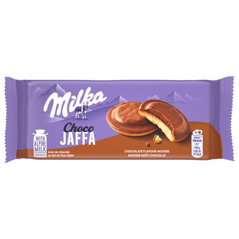 Image of Milka Choco Mousse, Biscuits With Chocolate-flavored Whipped Cream Coated In Milk Chocolate - 128 G