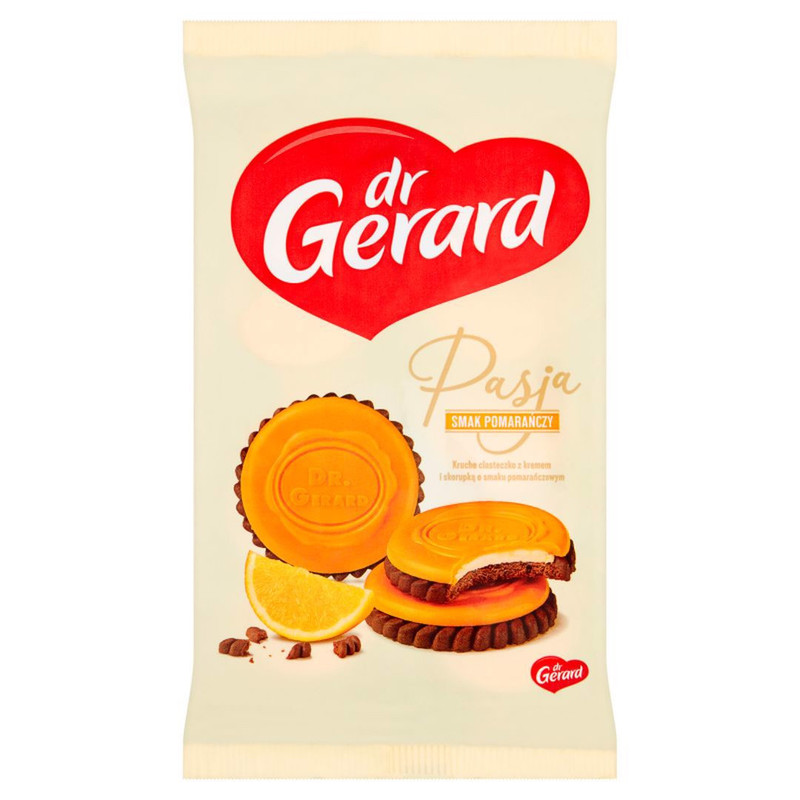 Dr. Gerard Pasja Herbatniki With Orange Cream And Orange Glaze 170g