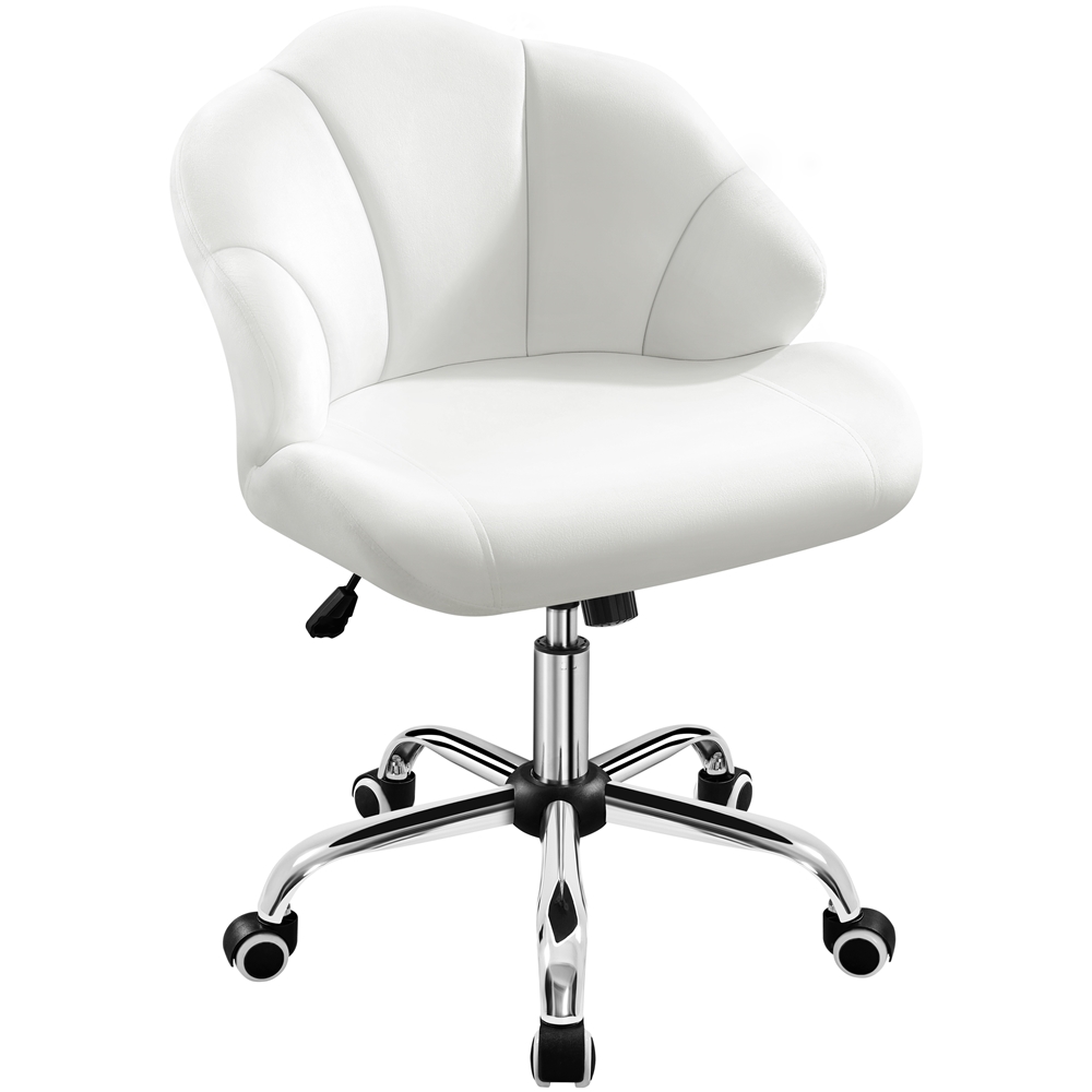 TEMU Costoffs Office Chair Ergonomic Desk Chair Height Adjustable Swivel Chair In Shell Shape Home Office Chair With Wheels Makeup Chair, Shell Chair With Curved Backrest And Tufted Design