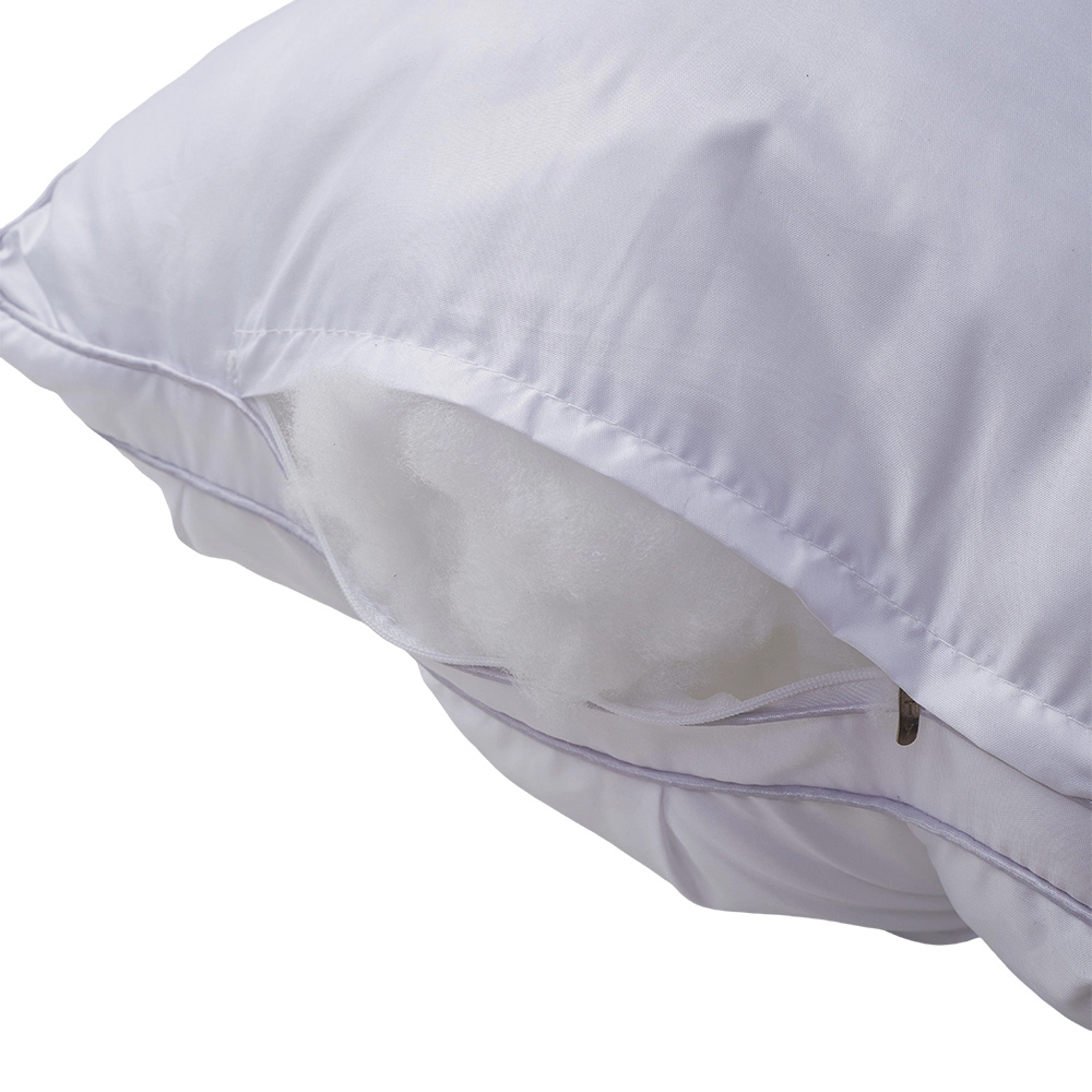 2pcs Neck & Spine Support Pillows for Relaxing Sleep | Breathable Moisture-Wicking 100% Polyester, Contemporary Elegant White Pleated Bed Pillows for Home & Hotel Use, 74*48cm, High Bounce Back 800g Fillings