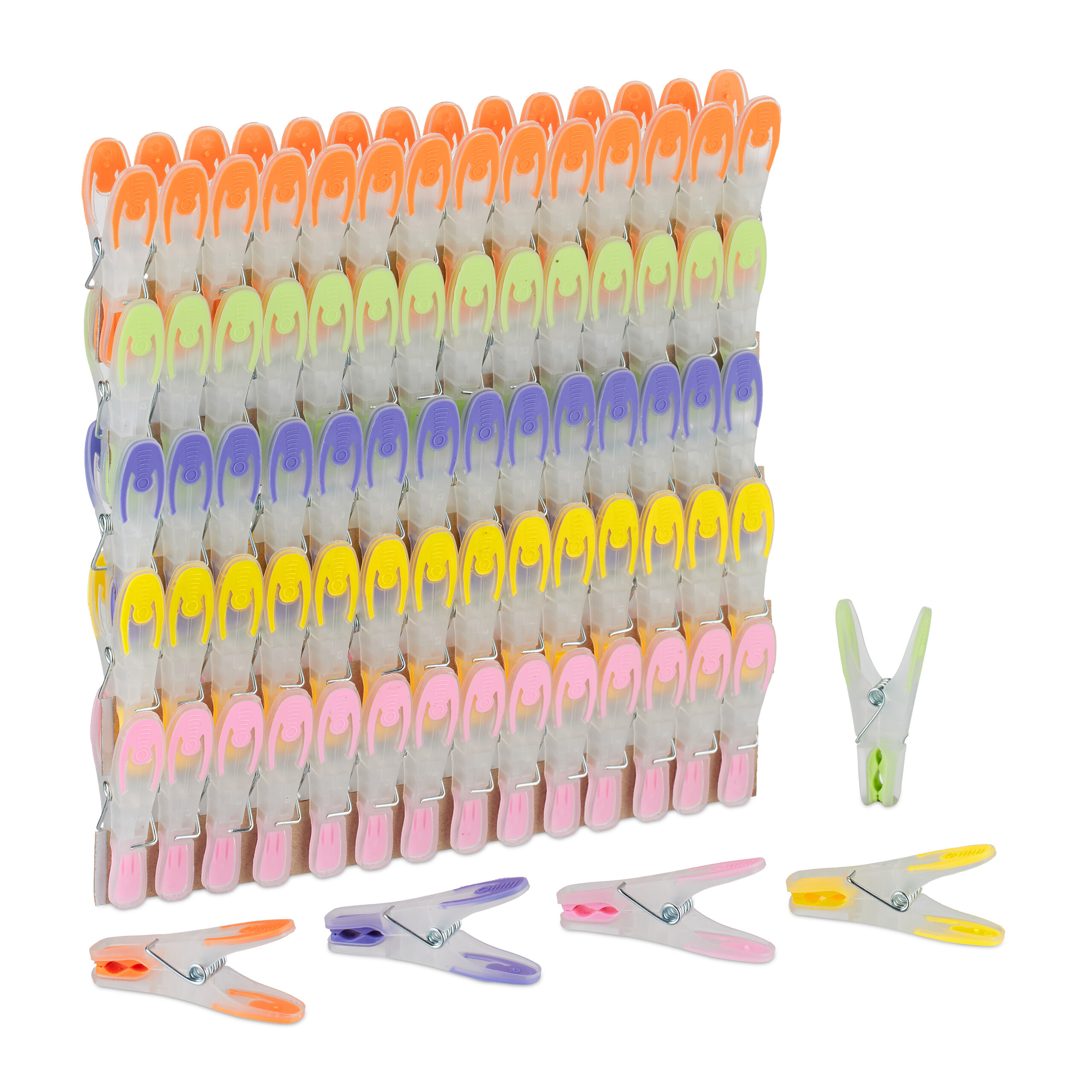 75 Colorful Clothespins