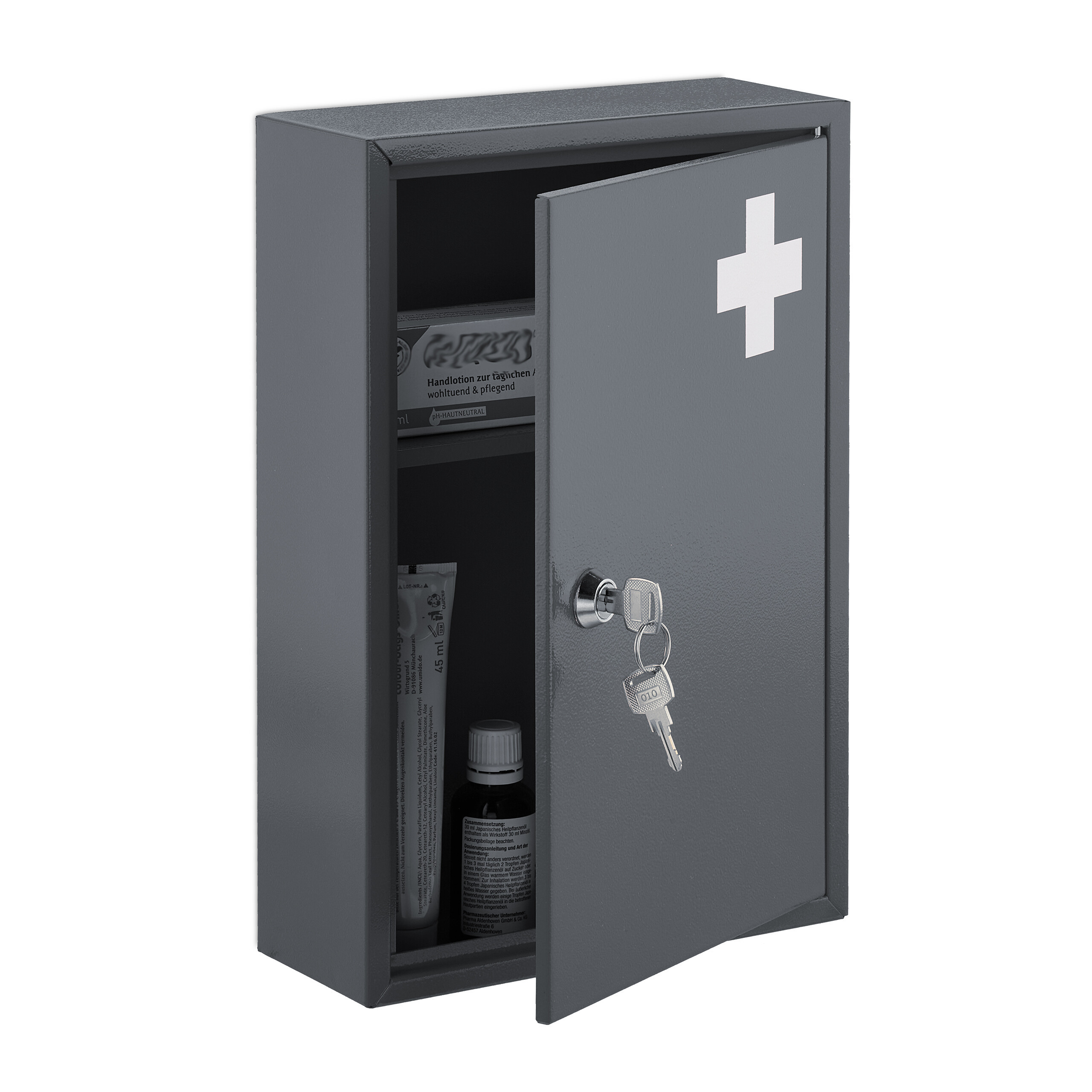 Medical Cabinet In Gray/white - (w)21.5 X (h)32 X (d)9.5 Cm