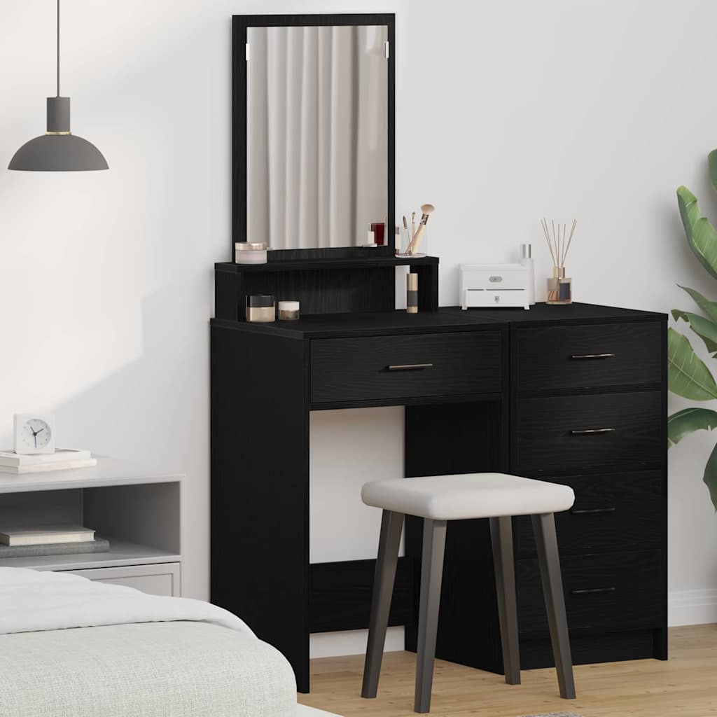 Vidaxl Makeup Vanity With Shelf, Finish, 50 X 41 X 140 Cm, Modern Bedroom Storage, Cool Dressing Table, Rectangular Makeup Desk, Durable Furniture Piece
