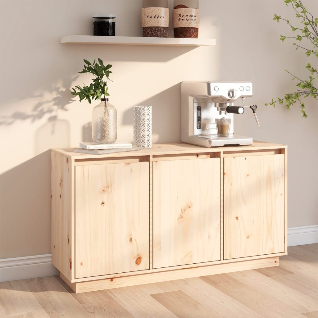 Vidaxl Sideboard Cupboard Cabinet Storage Cabinet Cabinet Standing Cabinet Wooden Cabinet Hallway Cabinet 111x34x60cm Solid Wood Pine