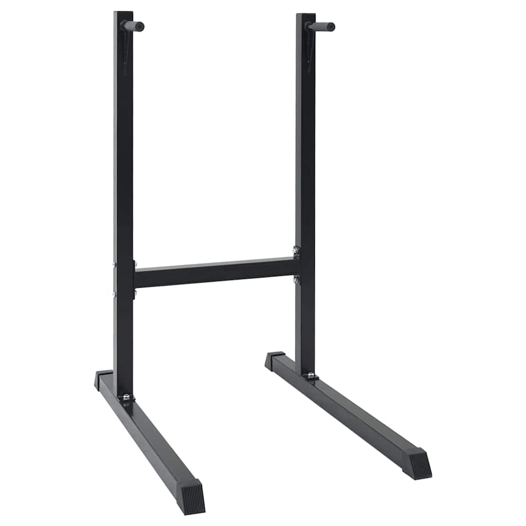 Vidaxl Adjustable Steel Dip Stand For Home Fitness With 120 Kg Capacity, Versatile Training Bar, Strength Training In Black, Multifunctional Fitness Equipment. Durable Indoor Bodyweight