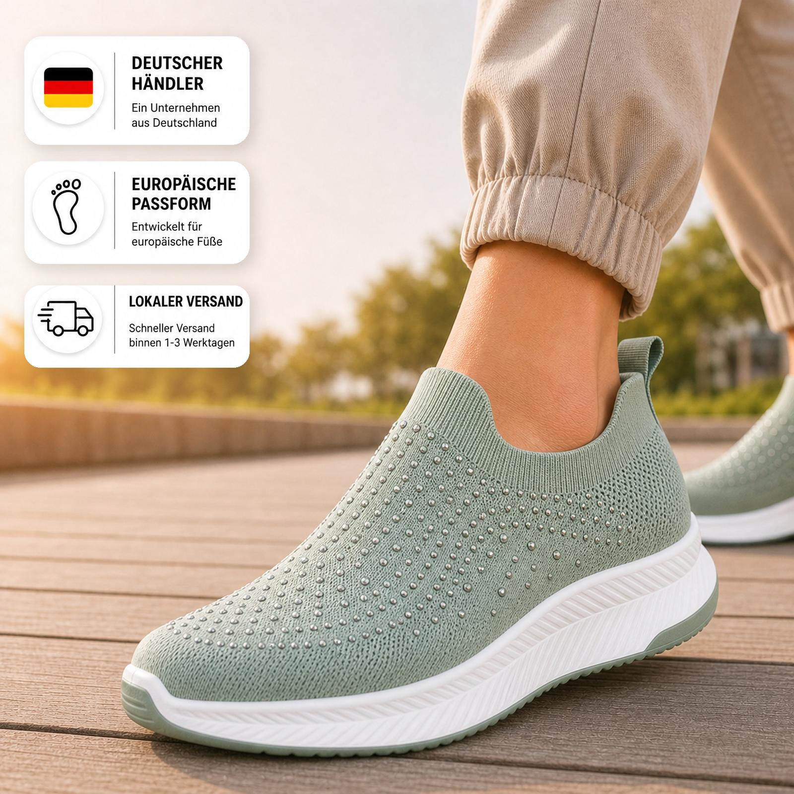 Image of Women's Moss Green Sneakers – Breathable, Lightweight, Comfortable
