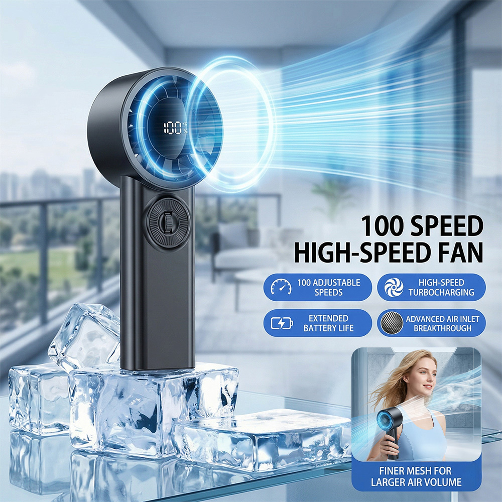 Image of 3600mah Rechargeable Handheld Fan, Cooling Pocket Fan, Lightweight Portable Mini Fan For Daily Outdoor Travel Use
