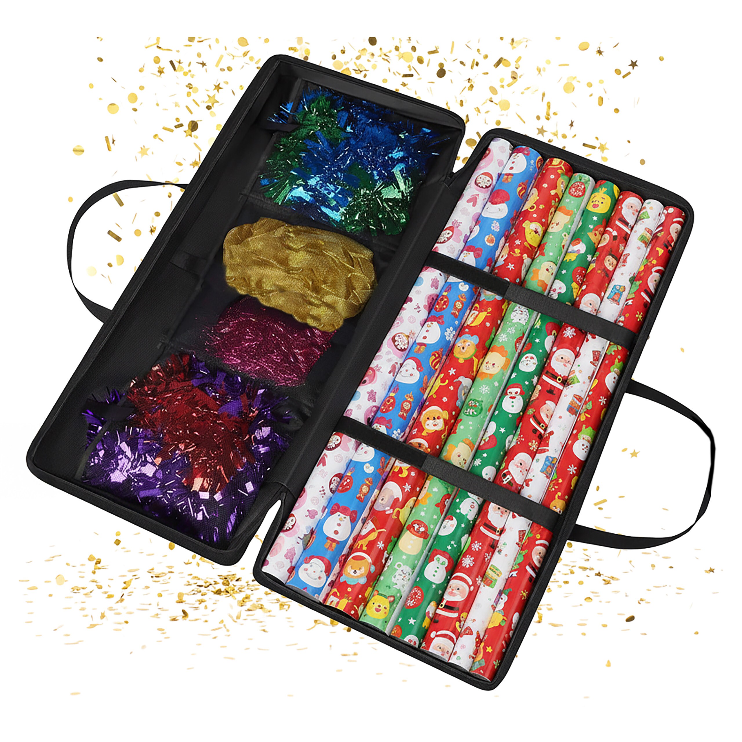 Gift Wrap Storage In Black - (w)82 X (h)34 X (d)13 Cm