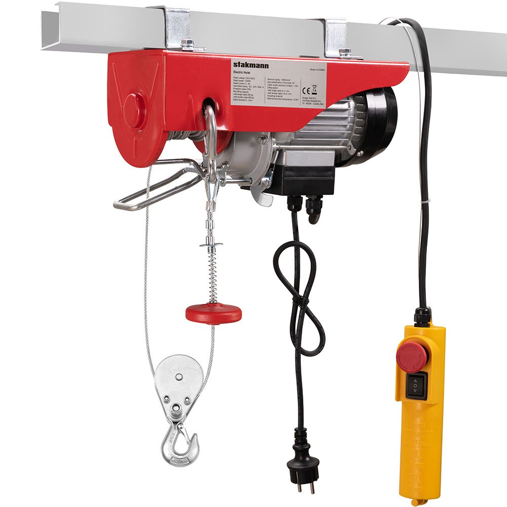 Image of Electric Hoist 1300w, Electric Winch, Overhead Hoist, Electric , 220v Lift With Remote Control - 400kg / 800kg
