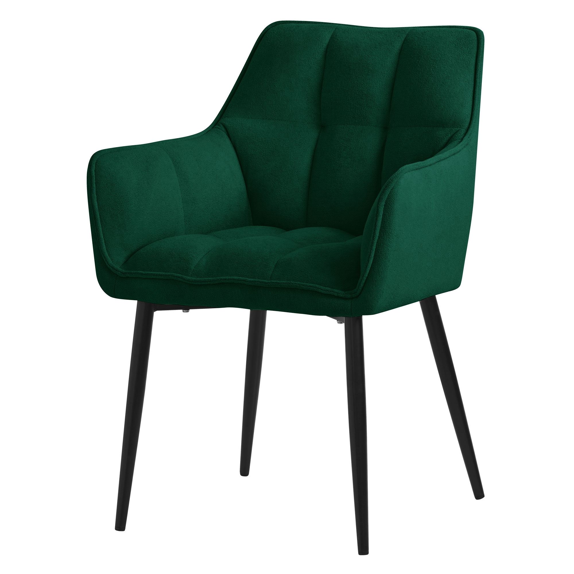 Image of Ml-design Dining Room Chairs Made Of Terrycloth, Kitchen Chair With Thick Padded Seat & Metal Legs, Living Room Chair With Back And Armrests, Upholstered Chair, Ergonomic Lounge Chair