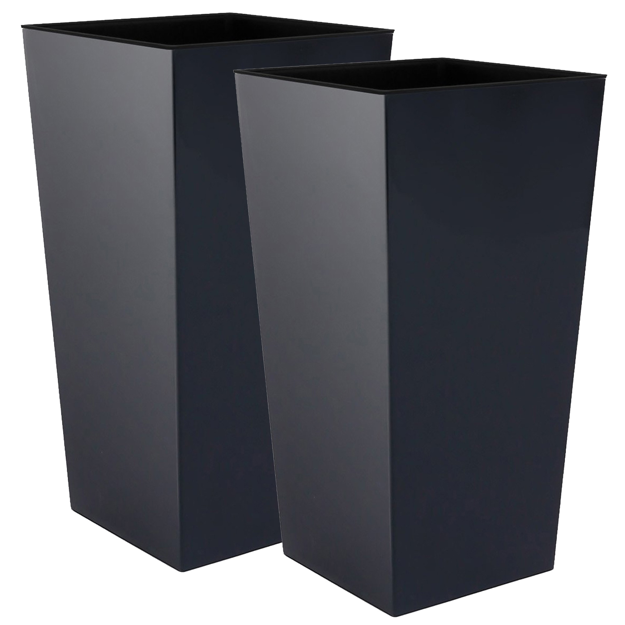 TEMU 2 Stück Hochbeet Urbi 49 Liter, aus Kunststoff, 12,6 x 12,6 x 24 Zoll (32,5 x 32,5 x 61 cm)