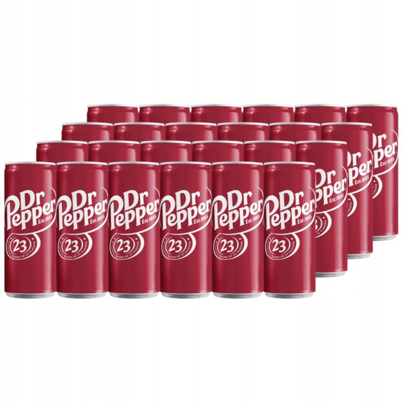 Dr Pepper Carbonated Fruit-flavored Drink 0.33 L X 24 Pieces