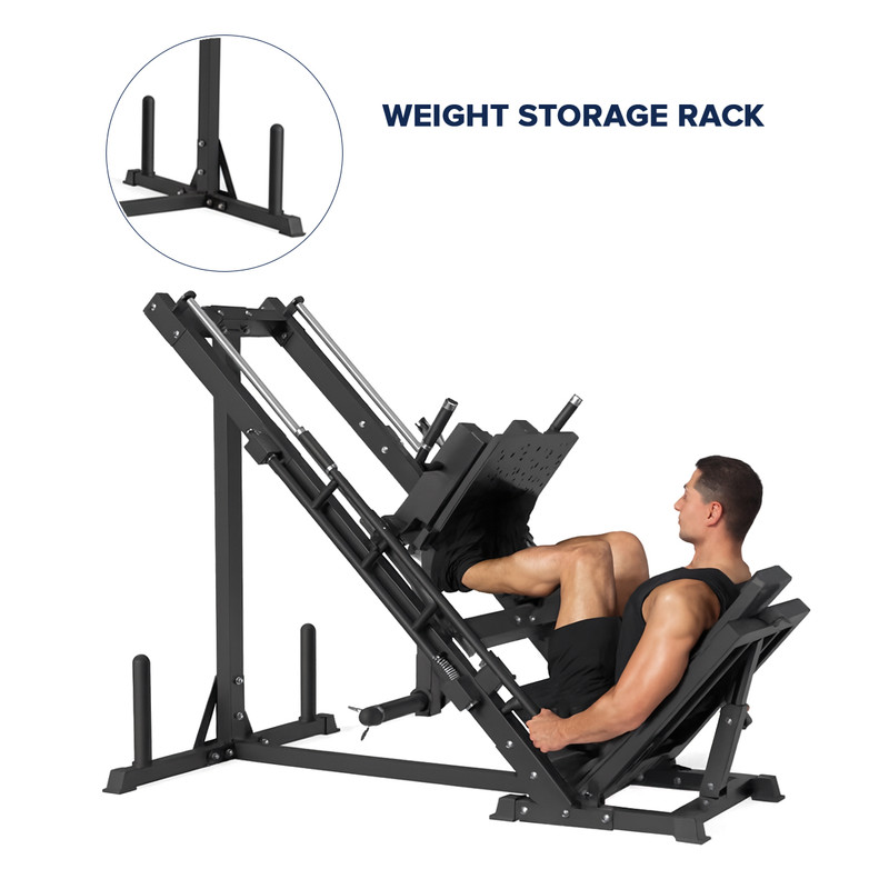 Leg Press and Hack Squat Machine with 30kg Tri-Grip Plates