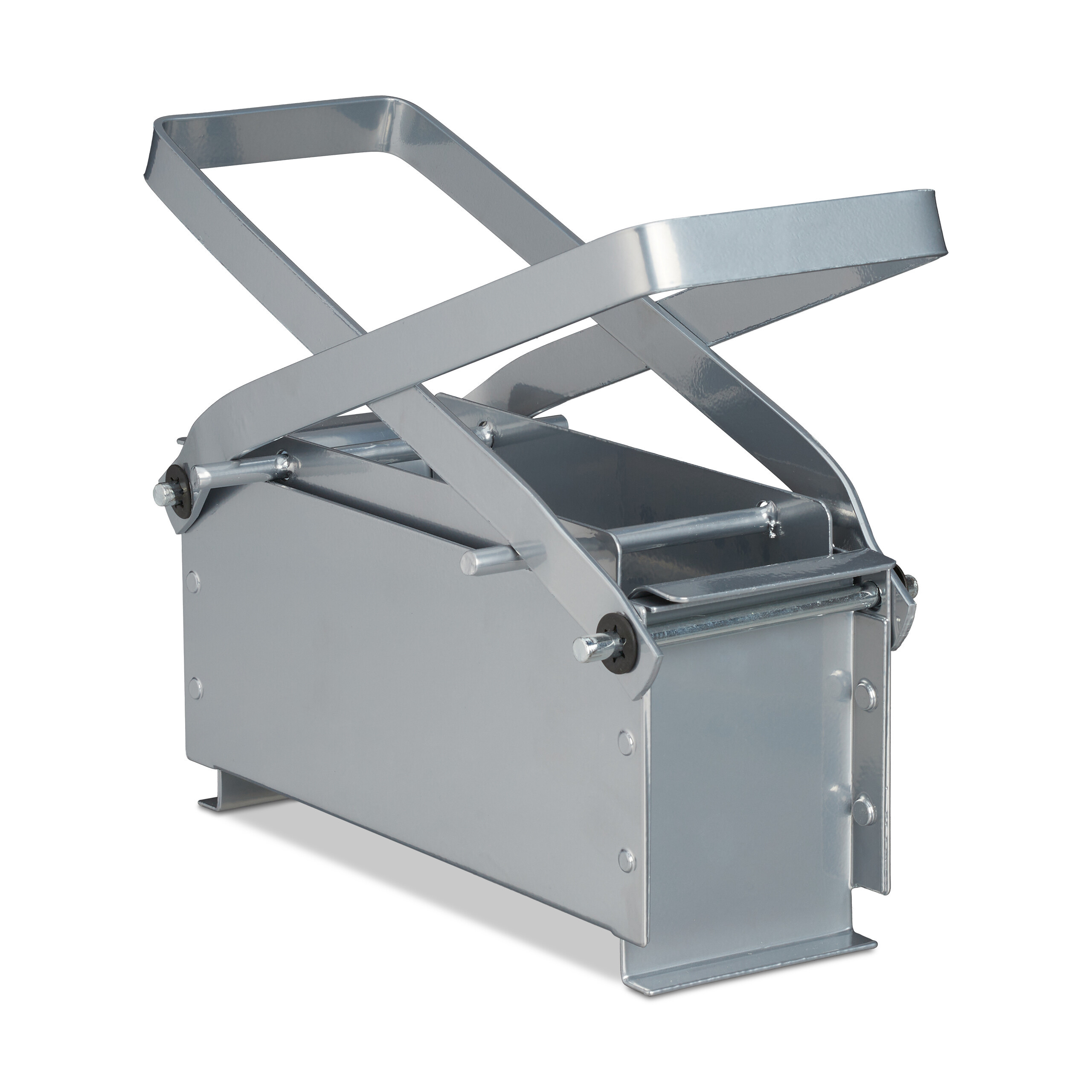 TEMU Manual Paper Press, Steel, 24 X 30 X 12.5 Cm, Silver, 2 Levers For Squeezing Out Moisture, For Waste Paper, Paper , And Space-saving Storage,