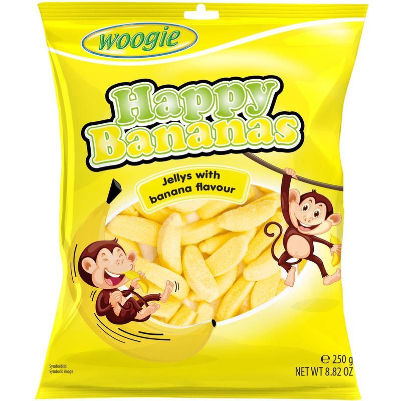 Woogie Foam Sugar Bananas 250g