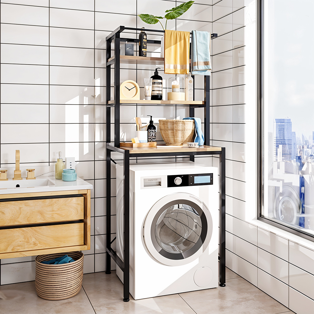 3-Tier Over Toilet Storage Rack, Freestanding Bathroom Organizer