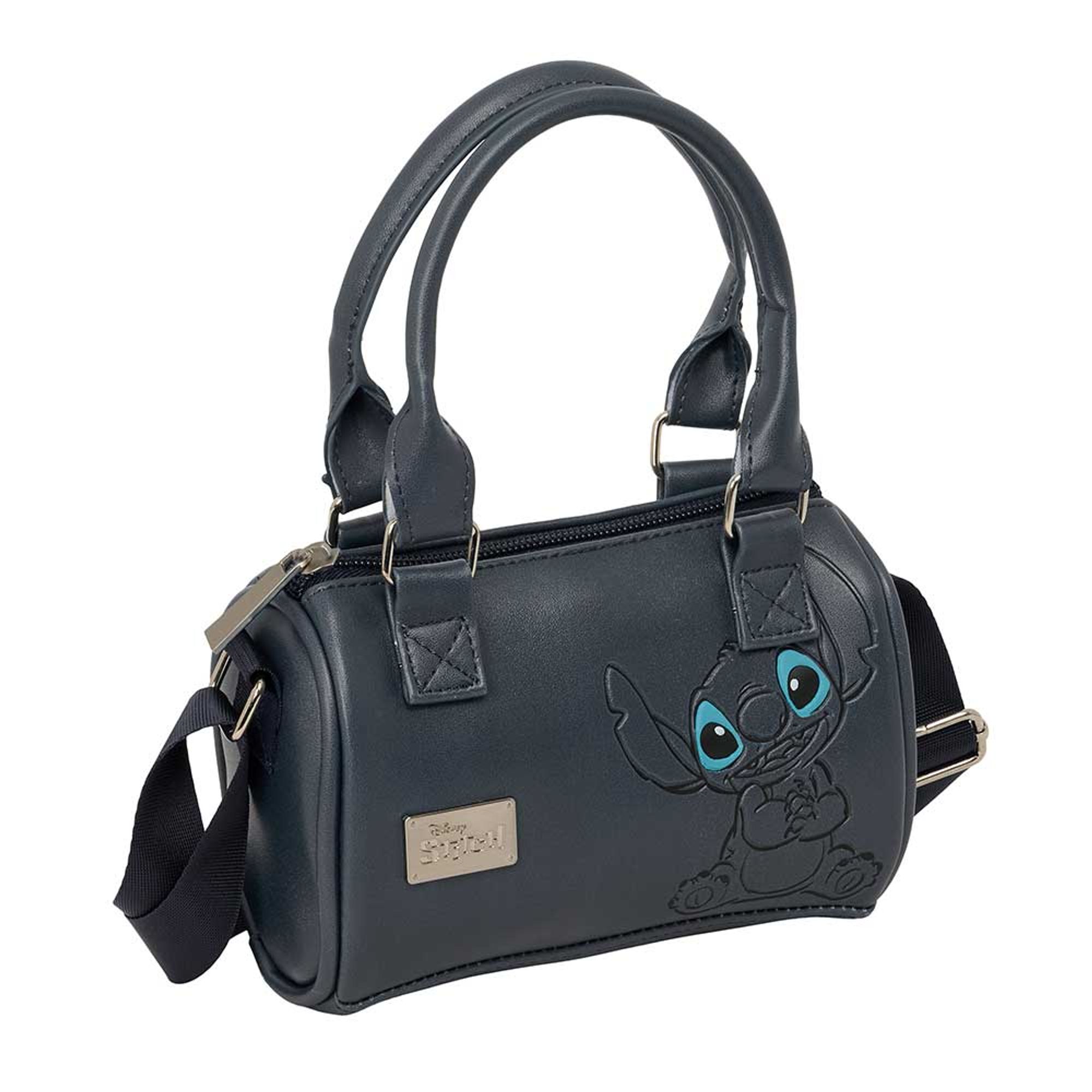 Safta | Stitch Unisex Crossbody Bag, Official Licensed, Zippered Compartment With Lined Interior, Handles And Adjustable Strap, , Ideal For Daily Use And Gifting
