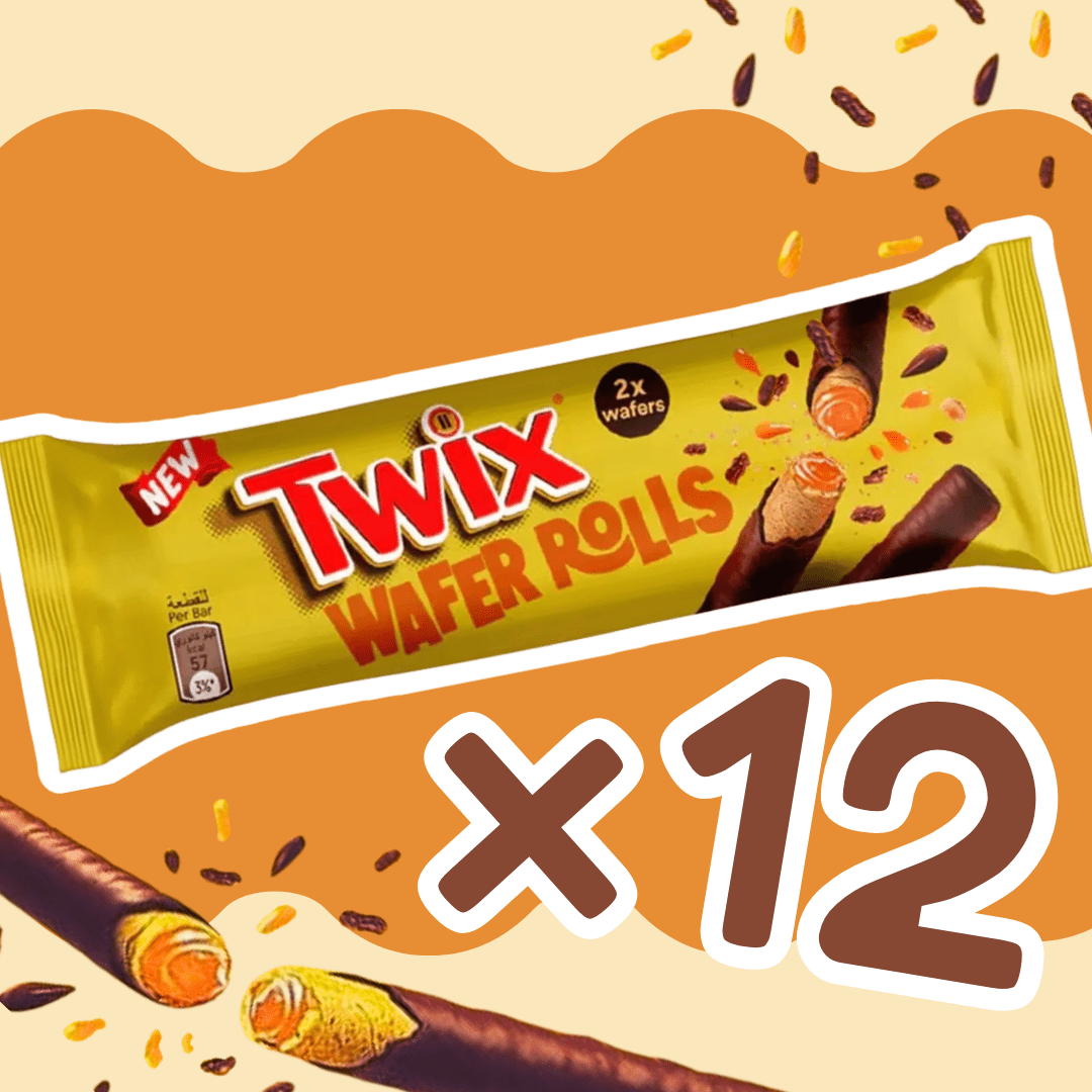E-shop 12er Pack – Twix Wafer Rolls | Knusprige Waffelröllchen mit Milchschokolade & Karamell | 12x22, 5g