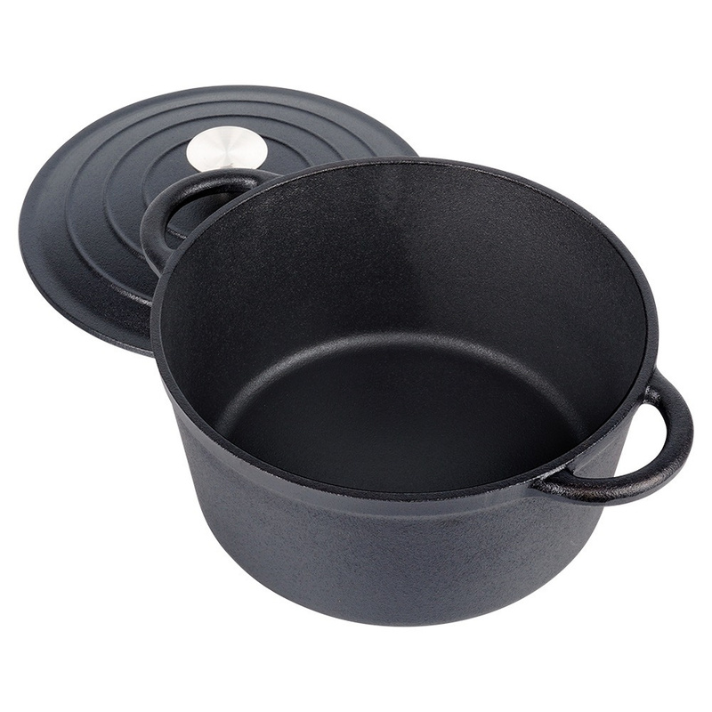 E-shop Cast Line 24 cm, 3,9 L Gusseisen-Topf mit Deckel – ein robuster Topf zum Kochen, Schmoren, Backen und , hitzebeständig, für Gas-, Elektro-,