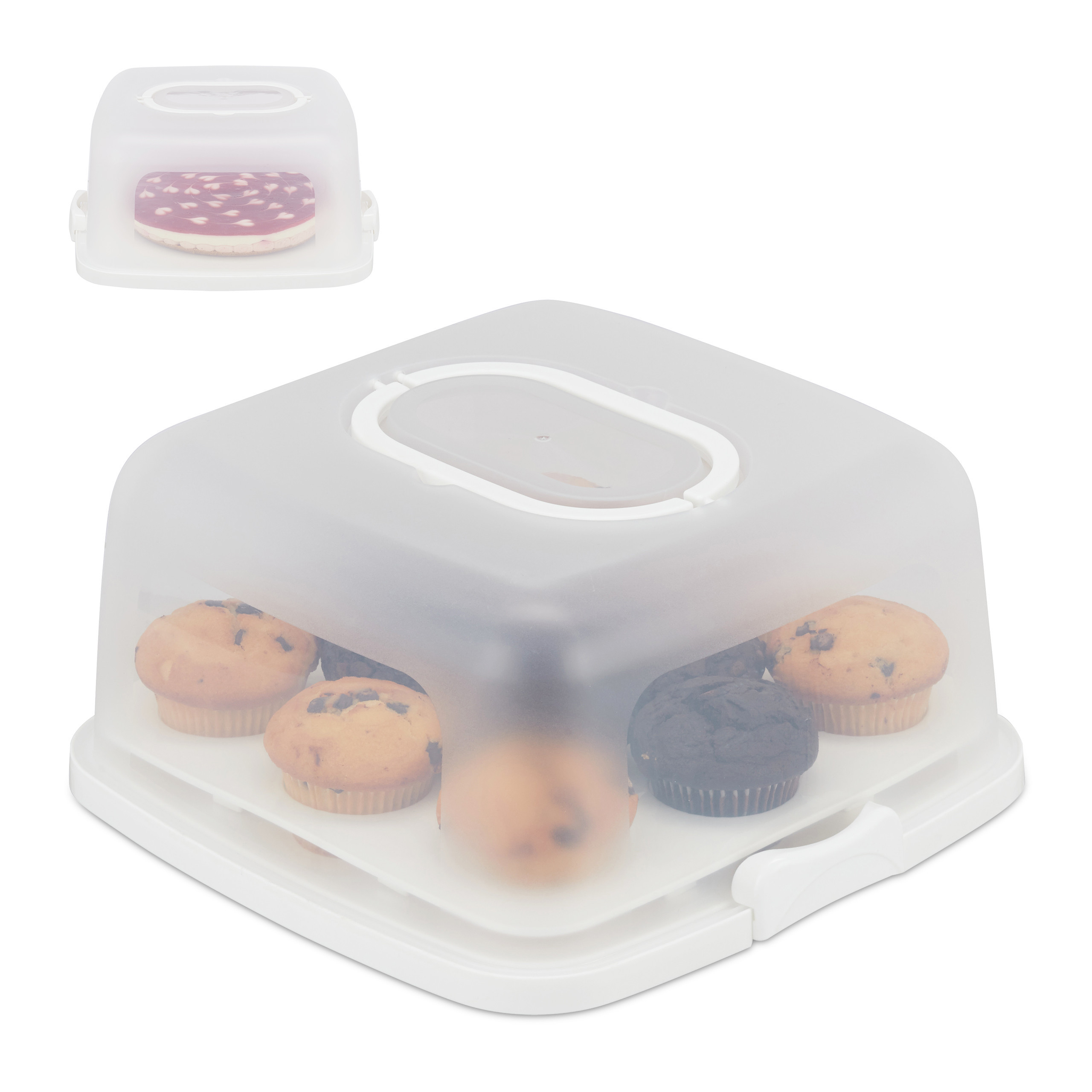 Cake Box In White - (w)34 X (h)16 X (d)32.5 Cm