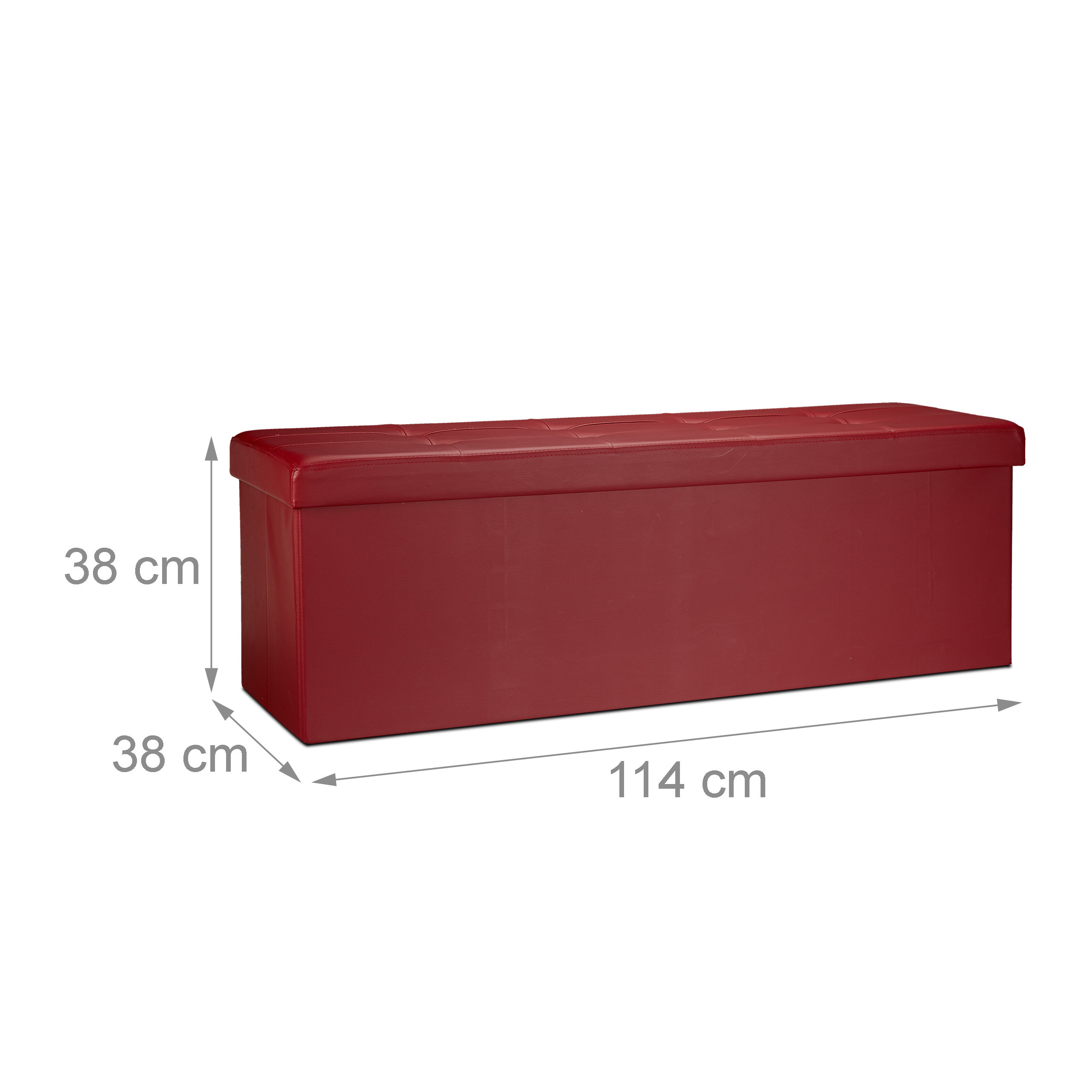 Foldable Bench in Dark Red