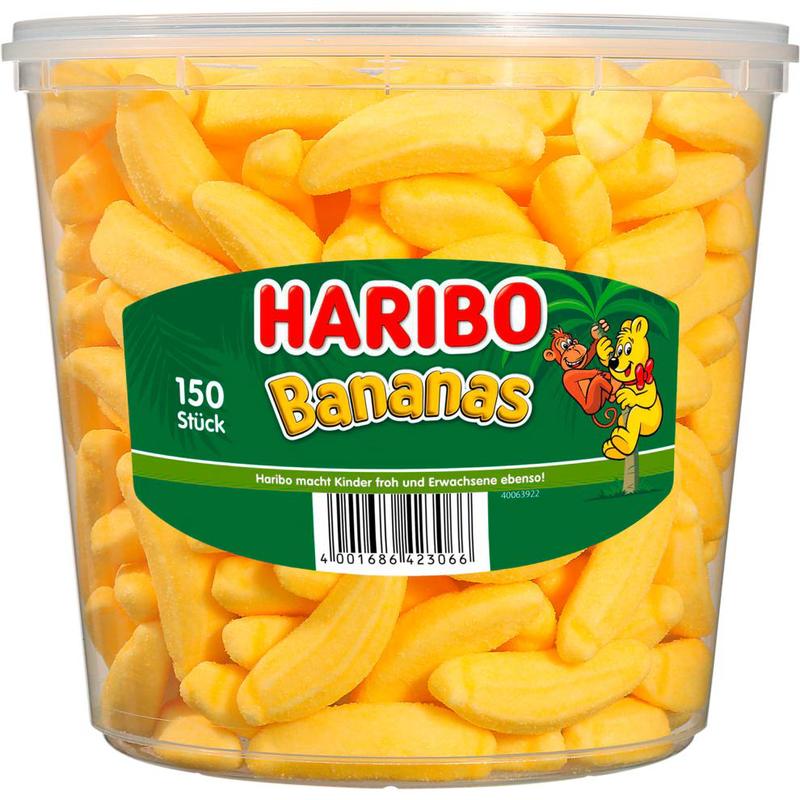 Image of Haribo Bananas, 150 Pieces, 1050g