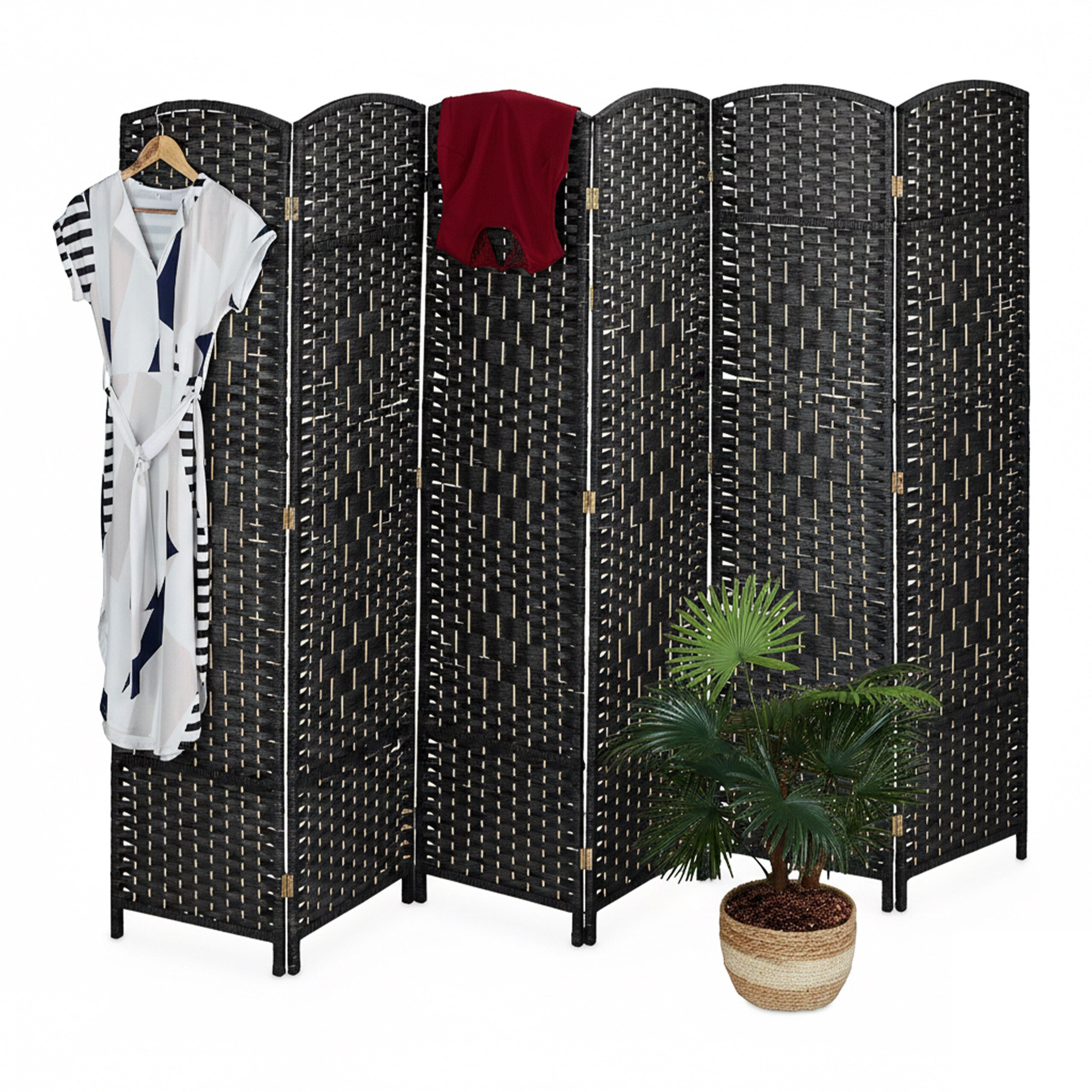 Room Divider In Black - (w)240 X (h)170 Cm