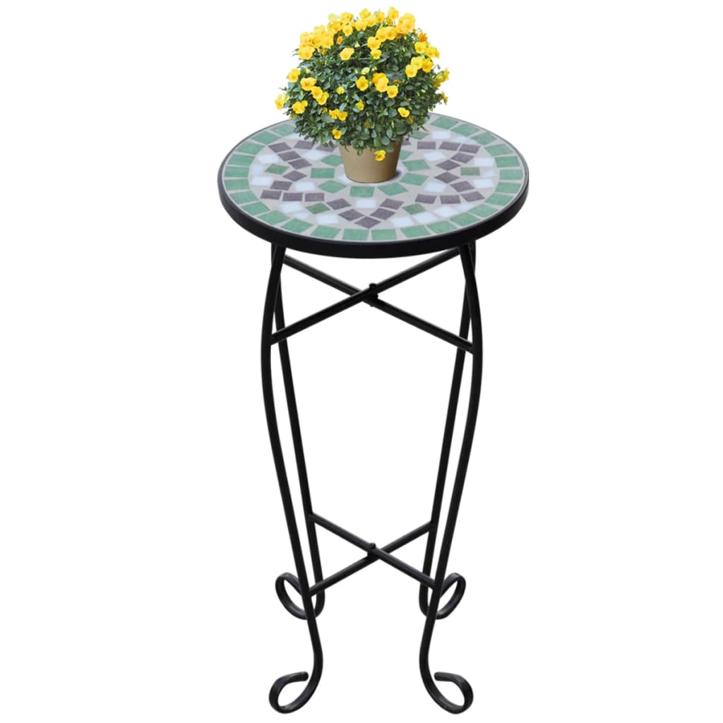 Vidaxl Side Table, Plant Table, Balcony Table, Mosaic Table, Flower Table, Terrace Table