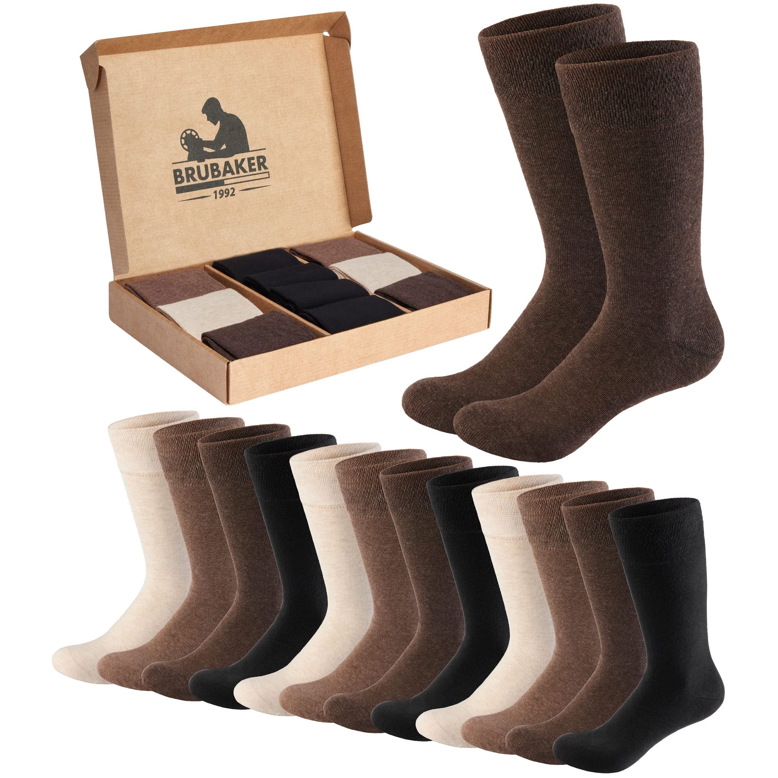 Image of Brubaker 10 Pairs Of Men's Socks - & Business Men's Socks - Large Sock Set For Sports And