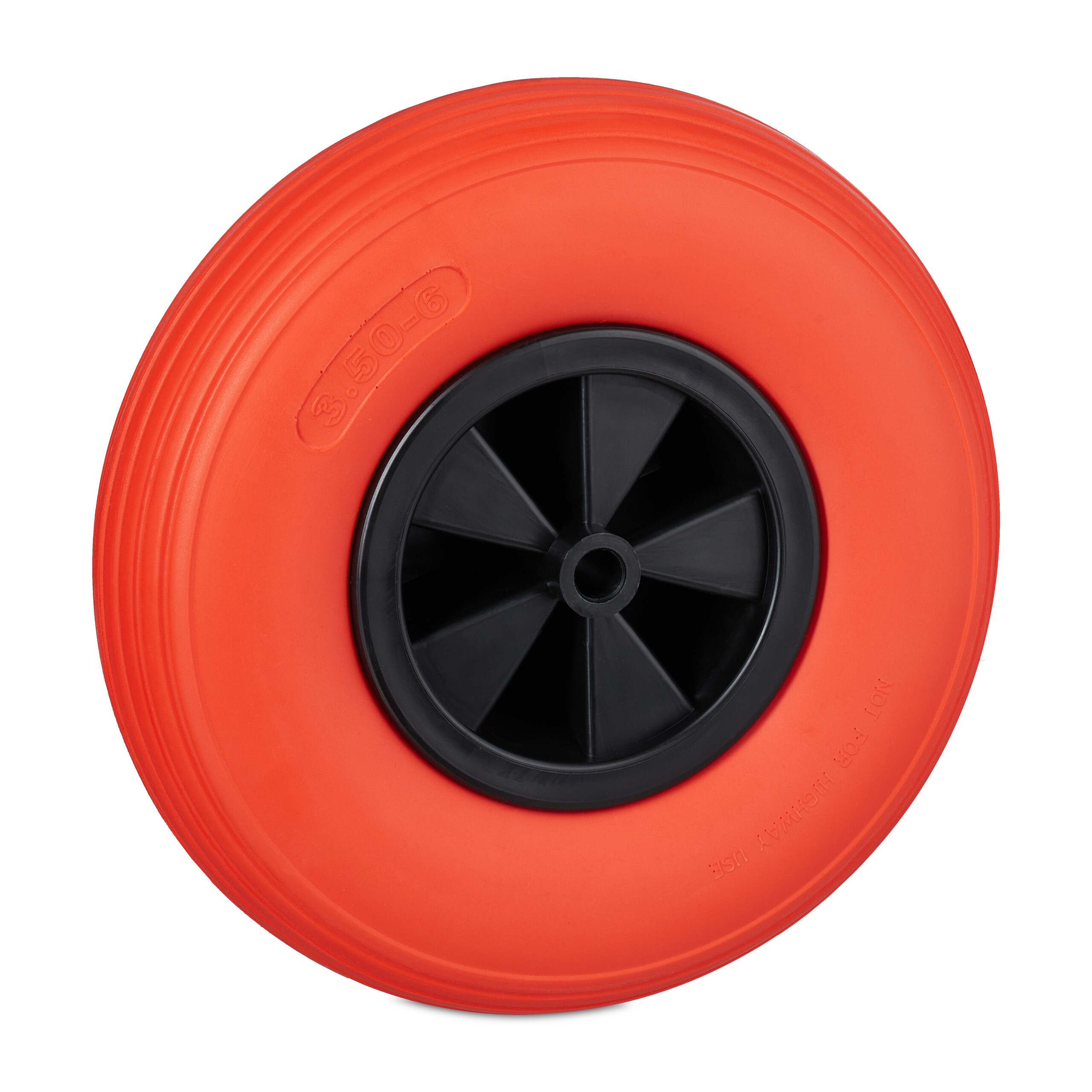 TEMU Wheelbarrow Wheel 3.50-6 In Red/black