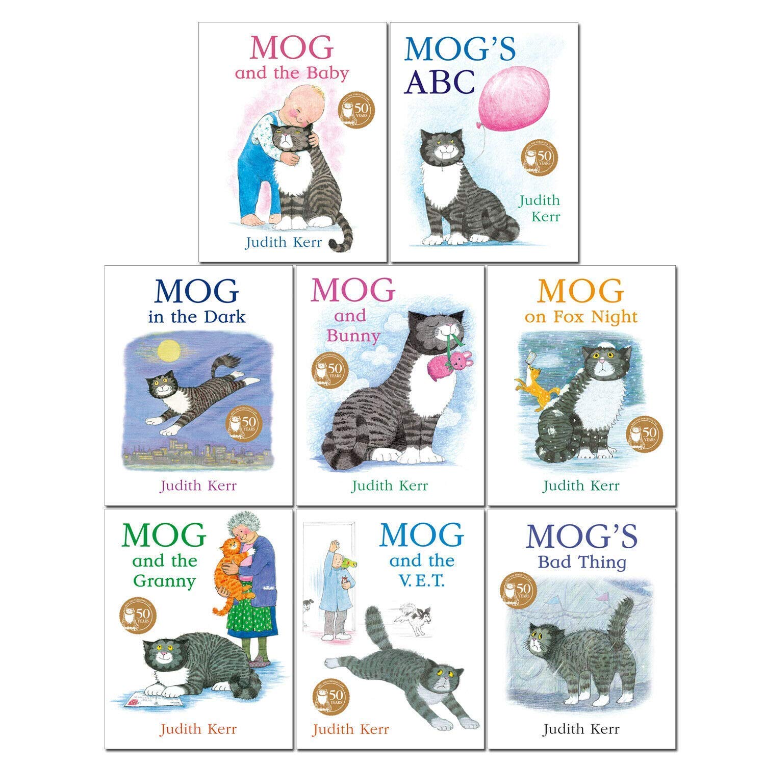 Mog The Cat Books Series 8 Books Collection Set Pack By Judith Kerr - Mog And The Baby Mogs Abc Mo..: retailer-supplied image