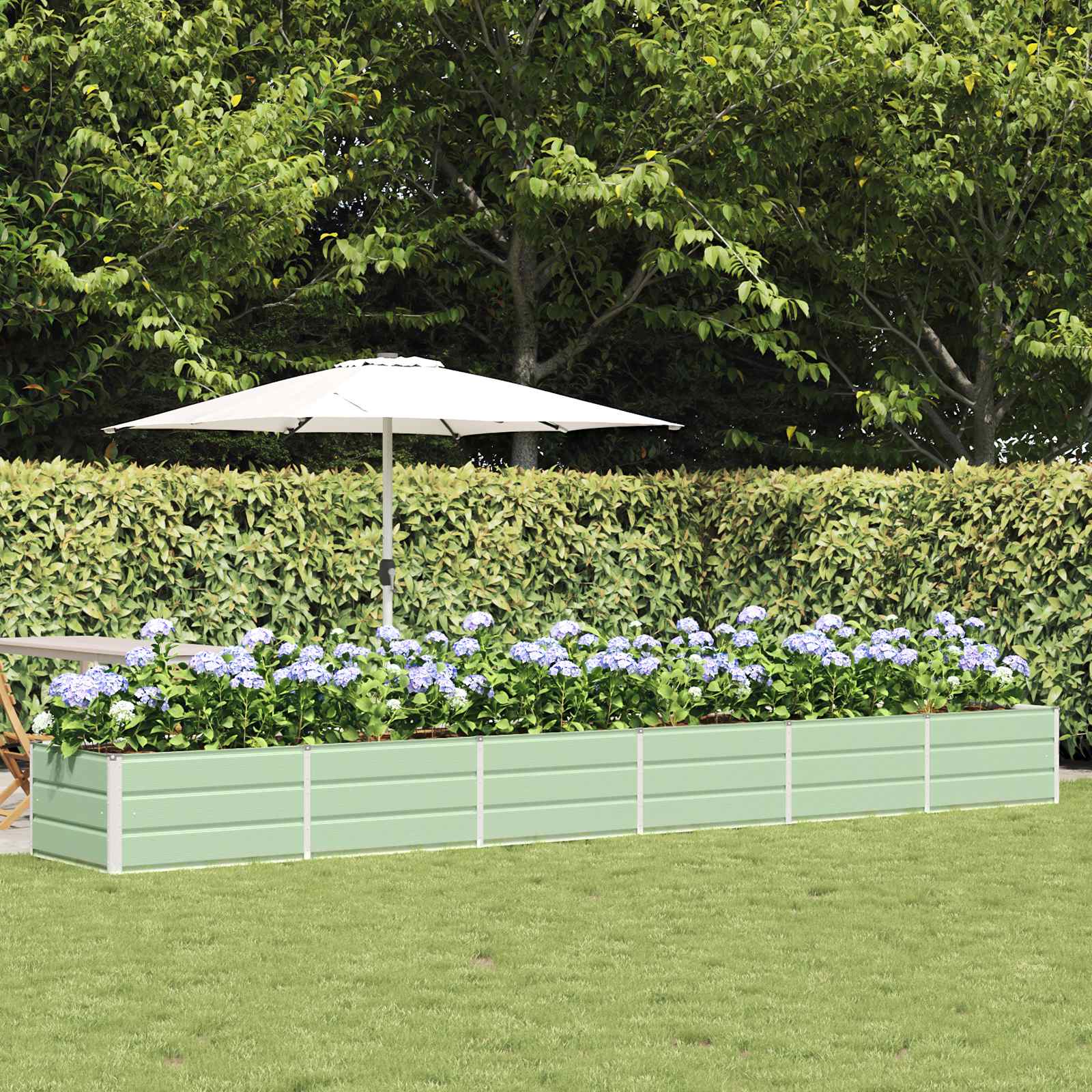 Vidaxl Planter 480 X 80 X Steel, Design And Terrace, Modern, Durable, Solutions, Creatively Enhance Your Outdoor Area, Ideas