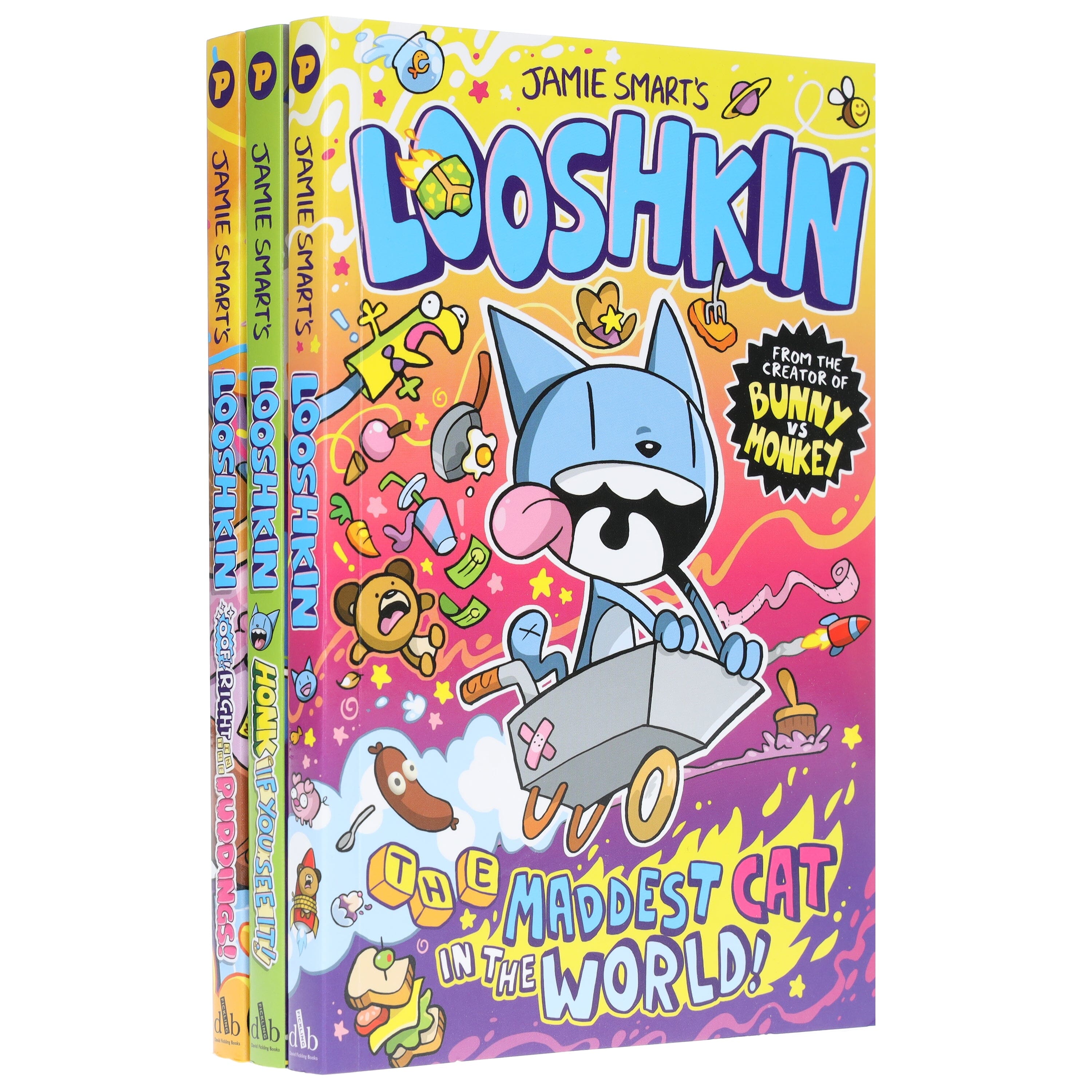 TEMU Looshkin By Jamie Smart: 3 Books Graphic Novels Collection Set - Ages 7+ - Paperback