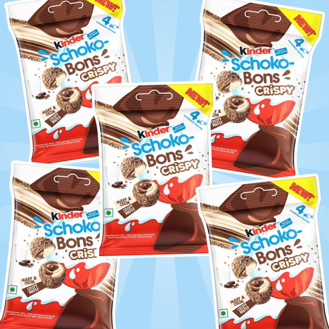 5-pack Kids Chocolate Bons Crispy (5x22, 4 G) – Crunchy Milk Chocolate Balls With Hazelnut Filling