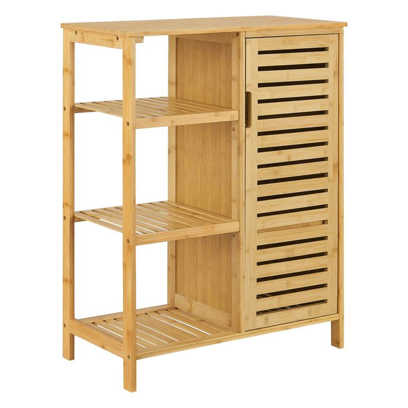 Image of Vetlanda Bathroom Cabinet 87x66x33 Cm Bathroom Furniture With 3 Shelves And 1 Door
