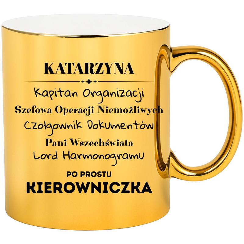 Golden Mug For Manager - Perfect For Holidays, Birthdays, Name Days, Or Work: retailer-supplied image