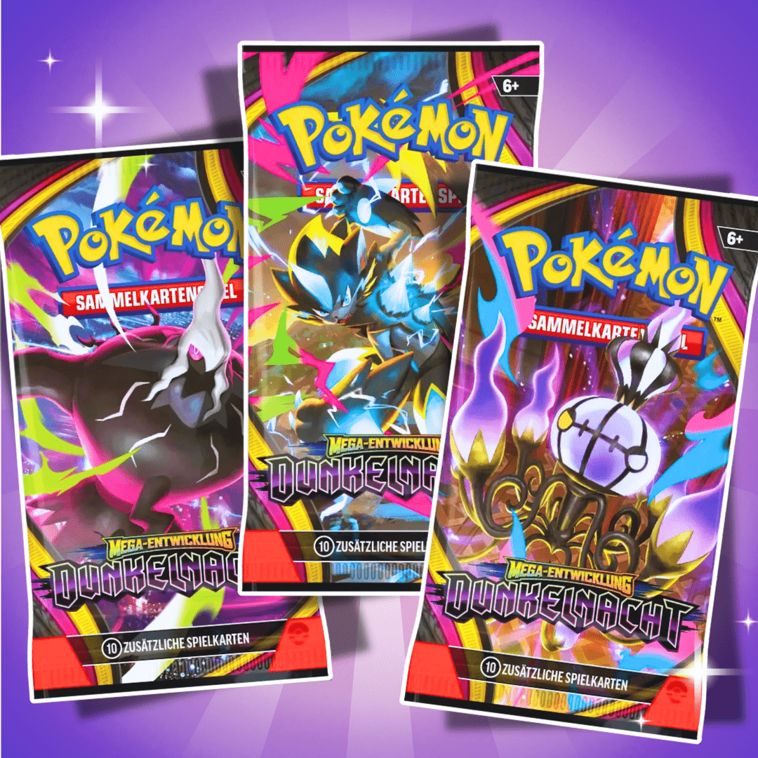 3x Pokémon Mega Evolution: Booster German – 3 Booster Packs With 10 Cards Each