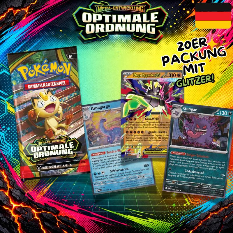 E-shop Pokémon Optimale Ordnung Kartenpaket - 20 Karten auch mit Holos!