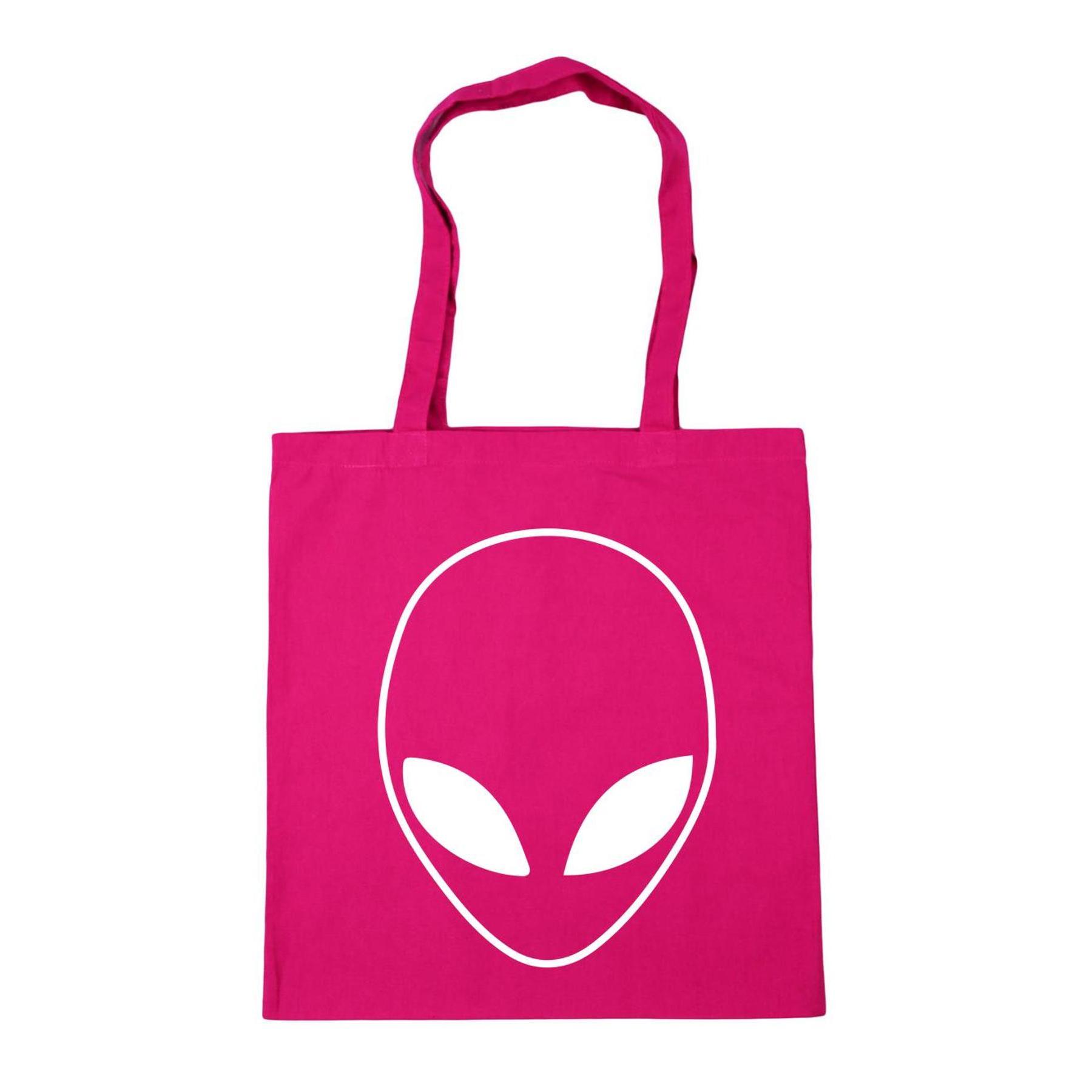 Alien Head Pocket Tote Bag