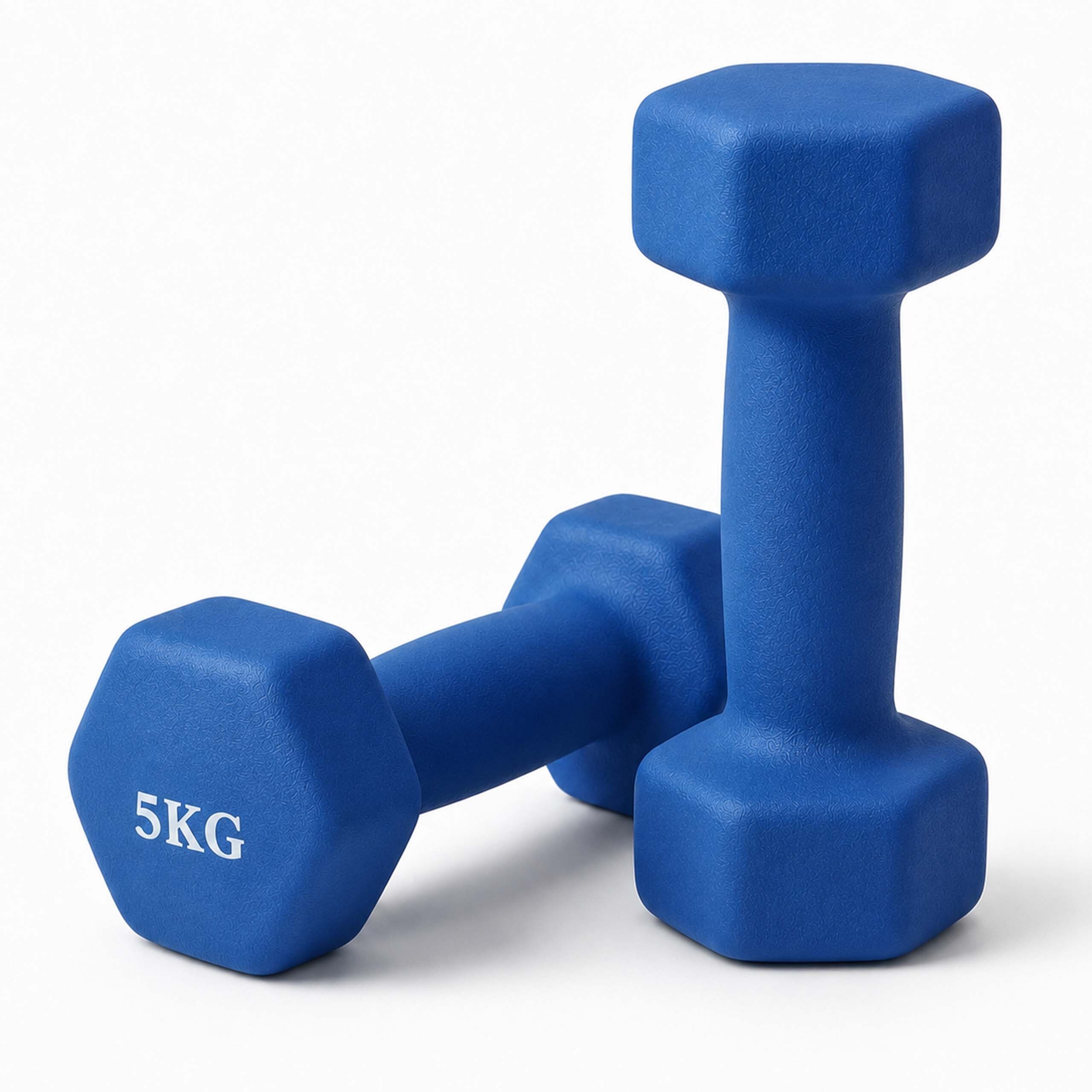 2 X Dumbbells In Blue - 5 Kg