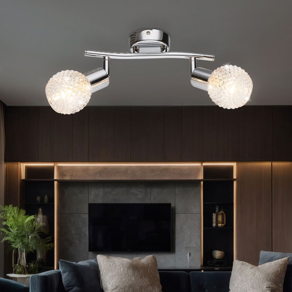 Magnificent 2-arm Spot Spotlight, Basement Chrome Kitchen Keith 541006-2