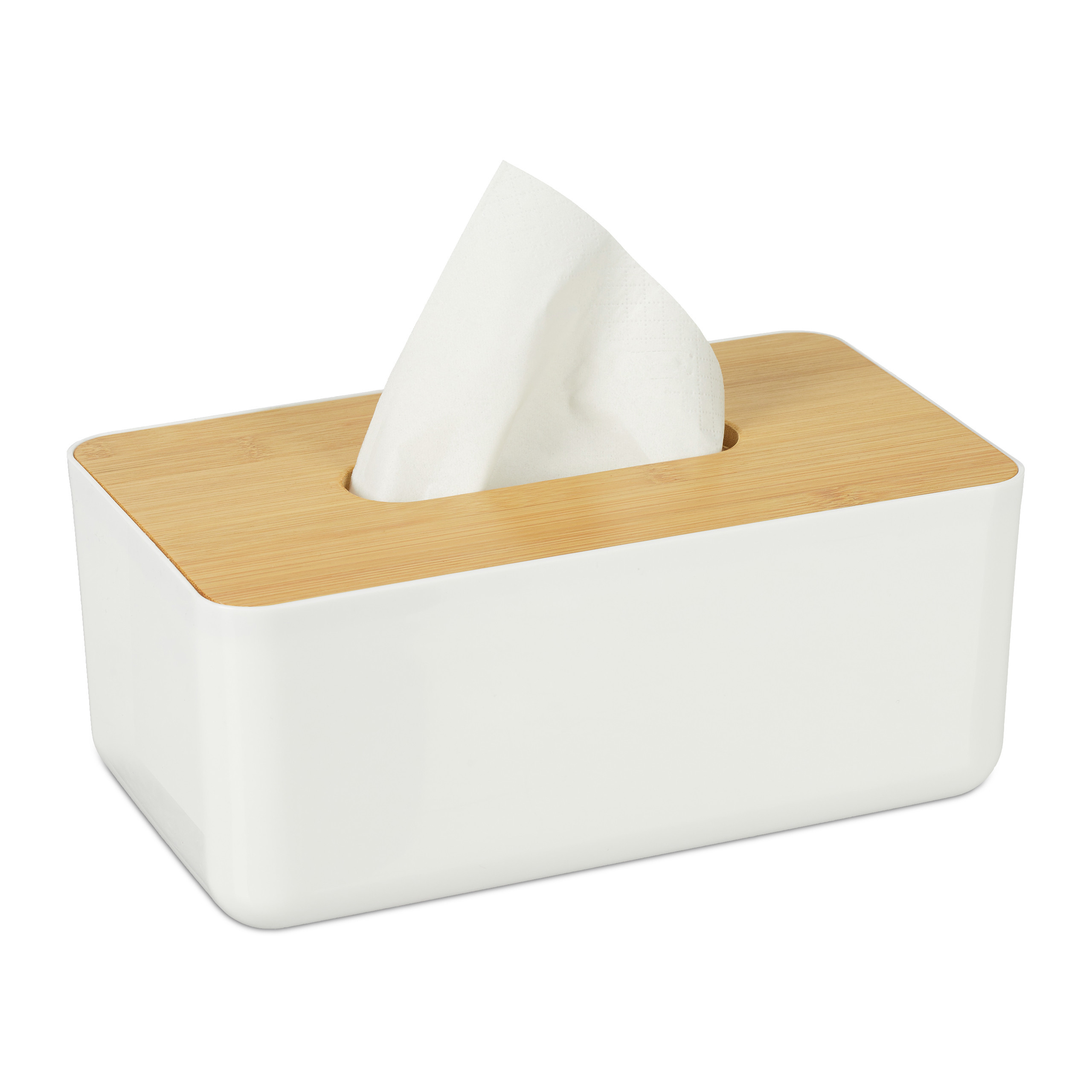Cosmetic Wipes Box In White/natural - (l)23 X (h)10 X (d)13 Cm