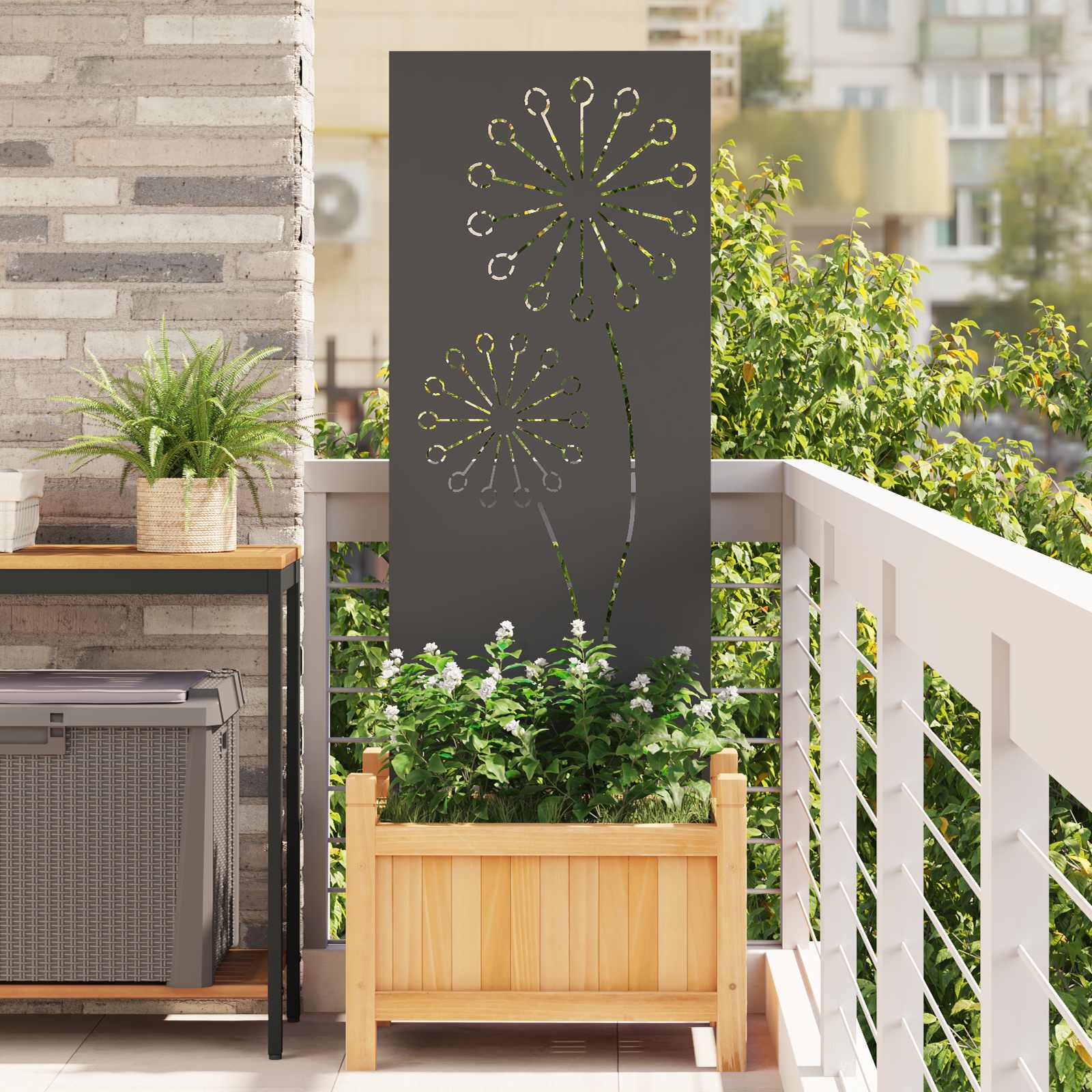 Garden Privacy Screen X 140 Cm, Garden And Terrace Decor, Modern Inlays, Privacy Screen, Rectangular Privacy Screen, Chic Ornamental Screen
