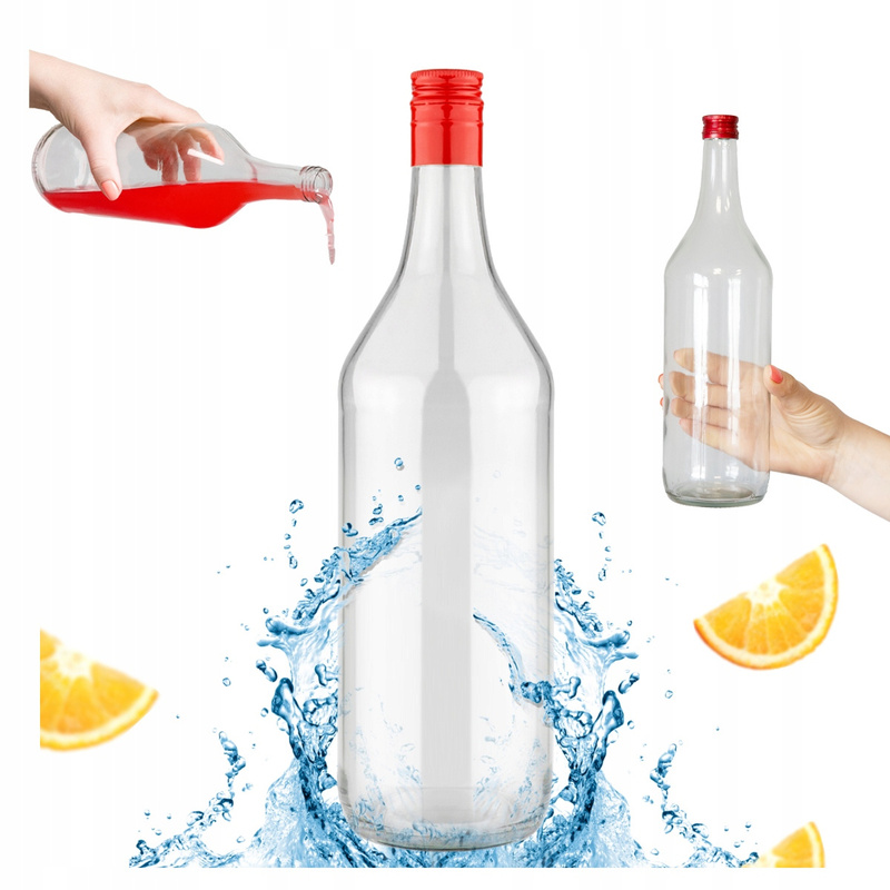 TEMU Monopol Bottle 1l + Cap For Vodka, Alcohol, Tinctures, Juice