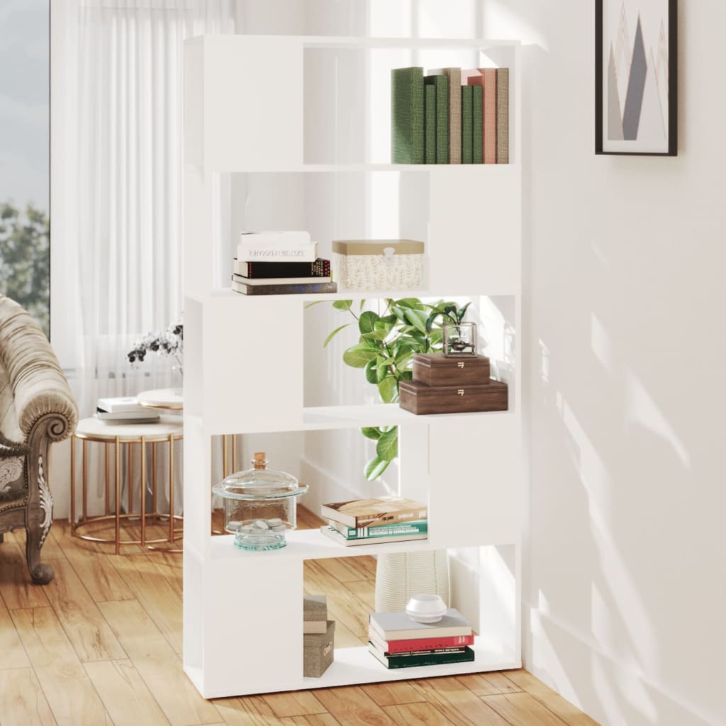 Vidaxl Bookshelf Room Divider White 80x24x155 Cm Wood