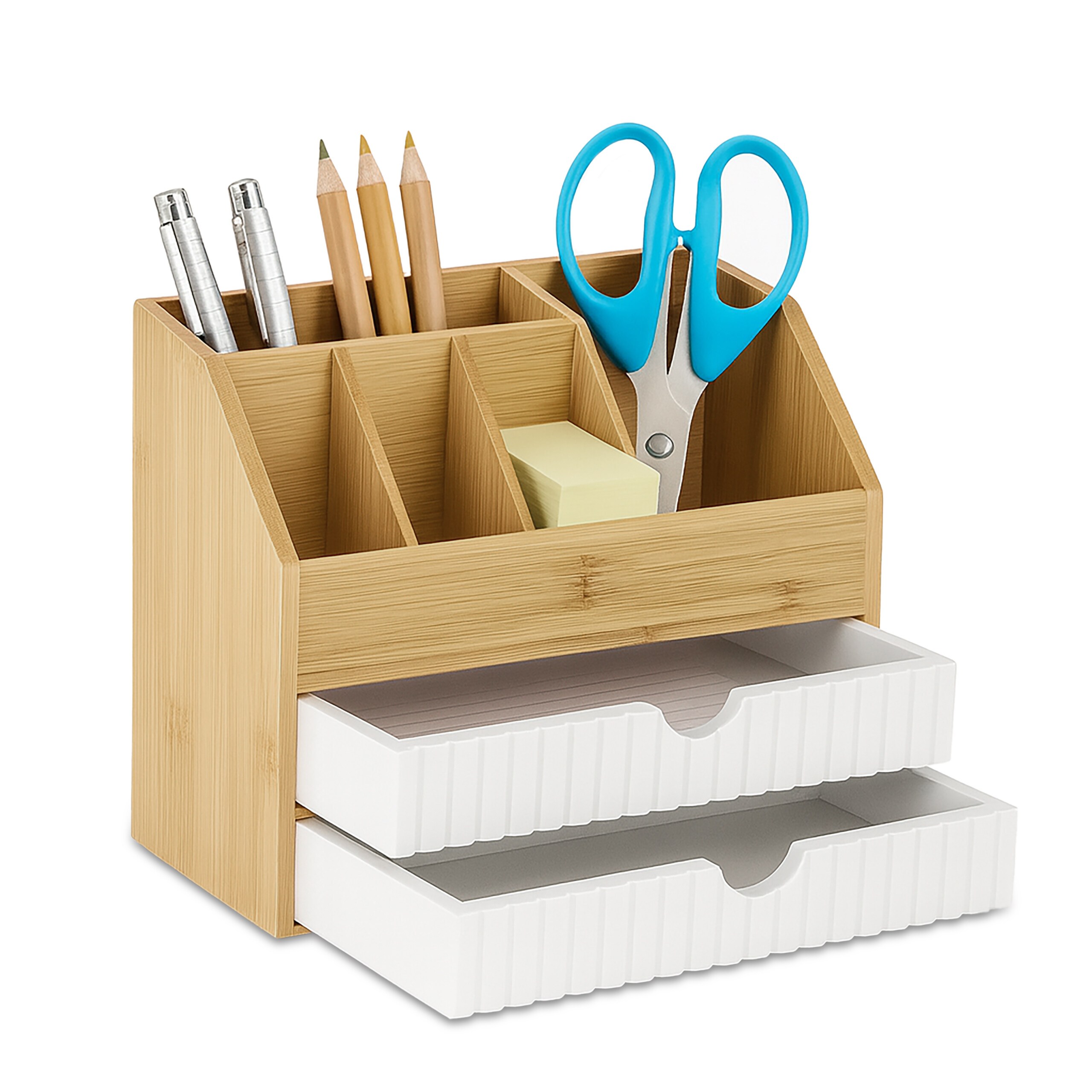 Desk Organizer In Natural/white - (w)24 X (h)19 X (d)
