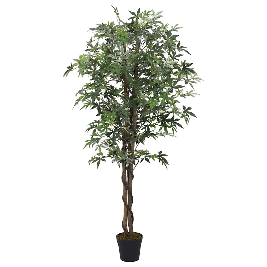 Image of Vidaxl Artificial Oak Tree, Artificial Plant With 224 Leaves, Decorative Tree For Indoor Outdoor, Artificial Plant Room Plant, Green 80 Cm